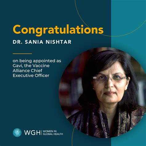 Thrilled to see Dr. Sania Nishtar taking the role of CEO of Gavi, the Vaccine Alliance 👏 | Lara ...
