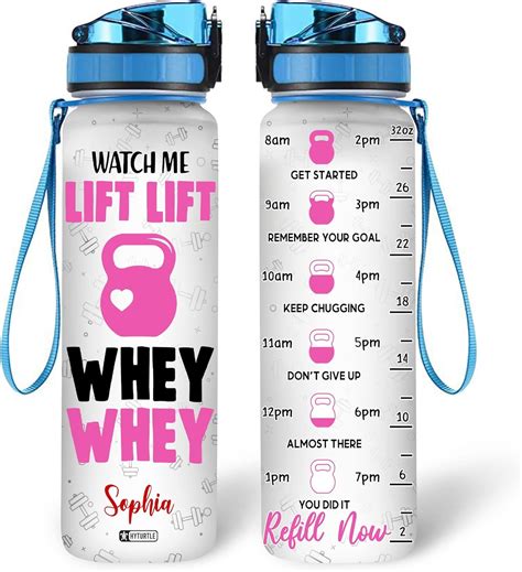 Personalized Water Bottle For Fitness Lover - Birthday- Watch Me Lift ...