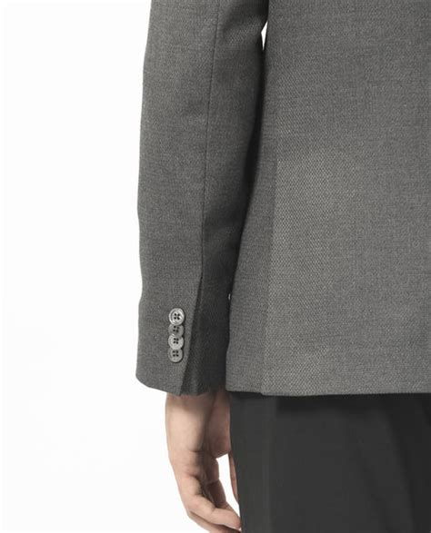 Rare Rabbit Men's Jardo Dark Grey Polyester Plain Tailored Fit Full Sl