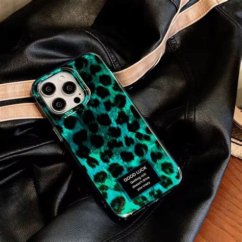 Green Laser Black Leopard iPhone Case – ATCASA