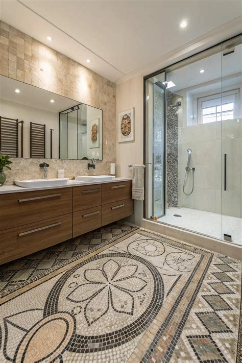 16+ Stunning Mosaic Floor Tile Ideas for Bathrooms