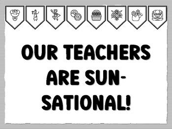 OUR TEACHERS ARE SUN-SATIONAL! Teacher Appreciation Bulletin Board Kit ...
