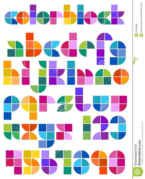 Image result for Color block Letters