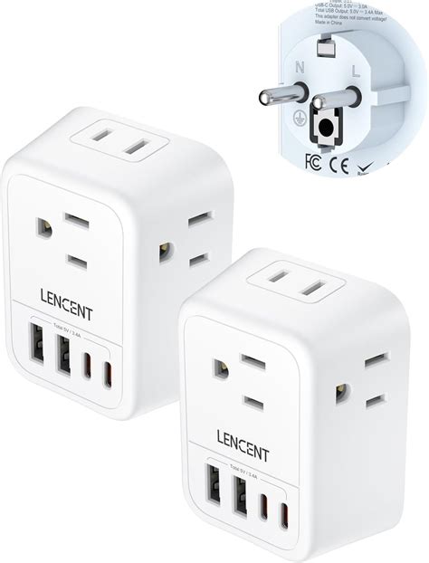 Spain Greece France Travel Power Adapter, Type E/F International Power ...