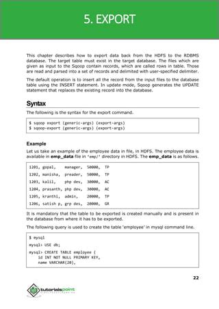 Image result for Sqoop Tutorial PDF