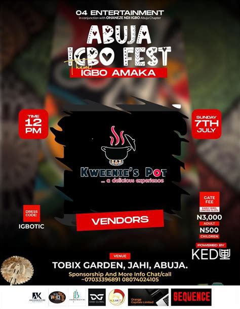 Abuja igbo fest, Tobix Recreational Park and Garden (Near Next Cash and ...