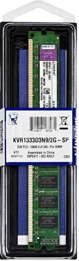 Kingston Value KVR1333D3N9 2 GB DDR3 PC Ram | Price, Key Features and ...