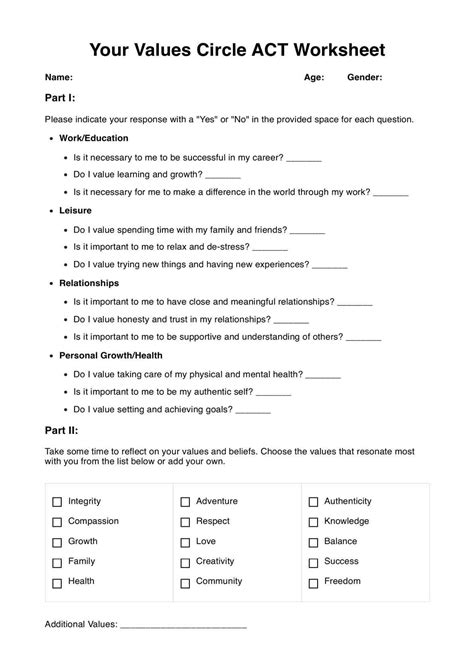 Reality Testing Worksheet