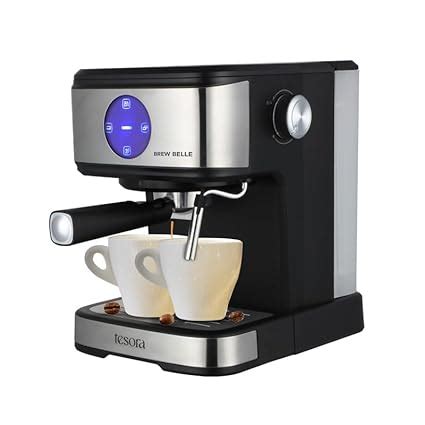 Tesora Espresso coffee maker,Coffee machine,20 Bars,Frother wand for ...