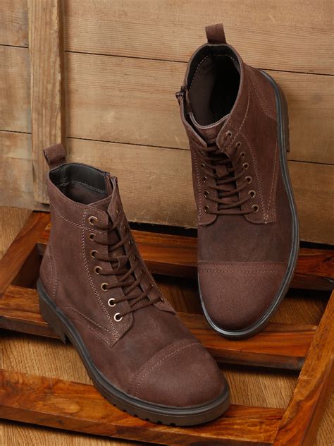 Mens Brown Leather Lace-up Boots – Teakwood Leathers