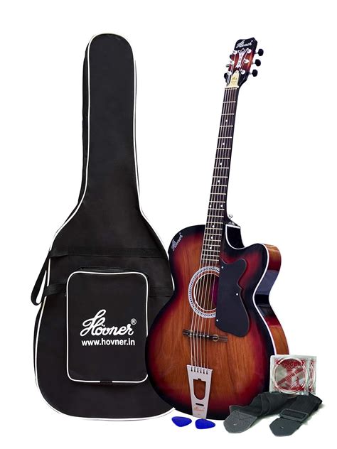 Hovner Standard 185 Natural Rosewood Fretboard Acoustic Guitar With Bag ...