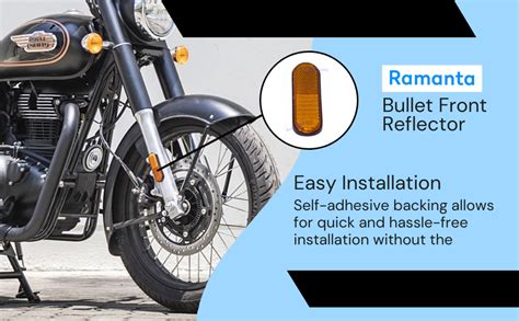 Ramanta Bullet Front Side Reflectors Self Adhesive for Bullet Bike ...