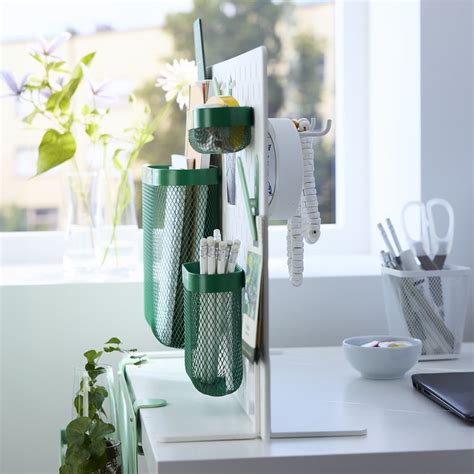 SKÅDIS storage basket, set of 3, green - IKEA