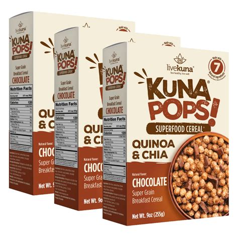 Livekuna Kunapops Superfood Cereal Chocolate Flavor With Quinoa And ...