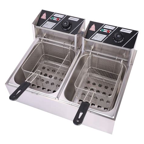 Buy ROVSUN 22.8QT Electric Deep Fryer w/ 2 Baskets & Lids, 21.8L ...