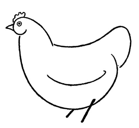 Draw a Chicken Easy (6 Simple Steps)! - The Graphics Fairy