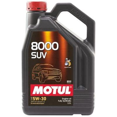 Motul 8000 SUV 5W-30 Fully Synthetic Engine Oil 3.5L for Petrol & Dies ...