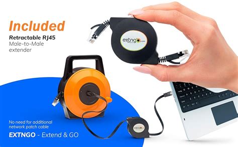 Retractable Network Cable Extender 50 Feet Cat 6 Ethernet Cable ...