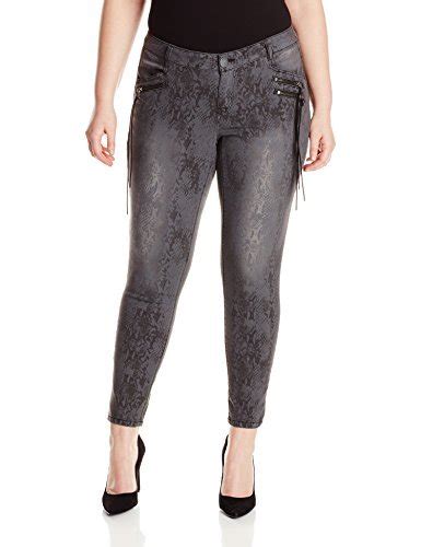 Buy Democracy Women's Plus-Size Snake Print Denim with Tassel Detail ...