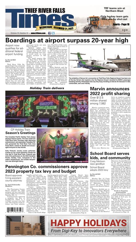 December 21, 2022 | Thief River Falls Times & Northern Watch - Official ...