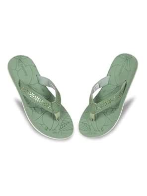 Buy CHUPPS Flora Green Drift Orthopedic Slippers | Soft Footpharma ...
