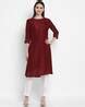 Buy White & Maroon Kurta Suit Sets for Women by INDY RAAGA Online ...