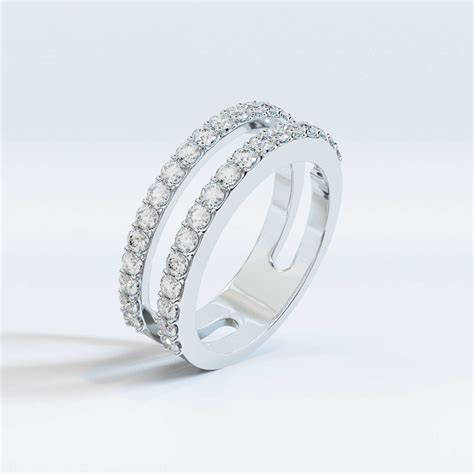 Waltz Round Lab-Grown Diamond Double Half-Eternity Ring | Anantaa Diamonds