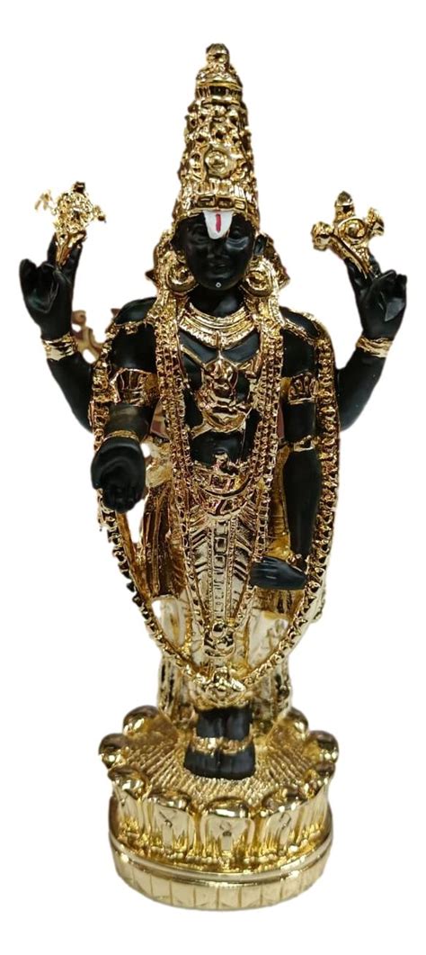 Tirupathi Srinivasa Perumal Gold Coated, 9 inches,For Puja Altar,Home ...