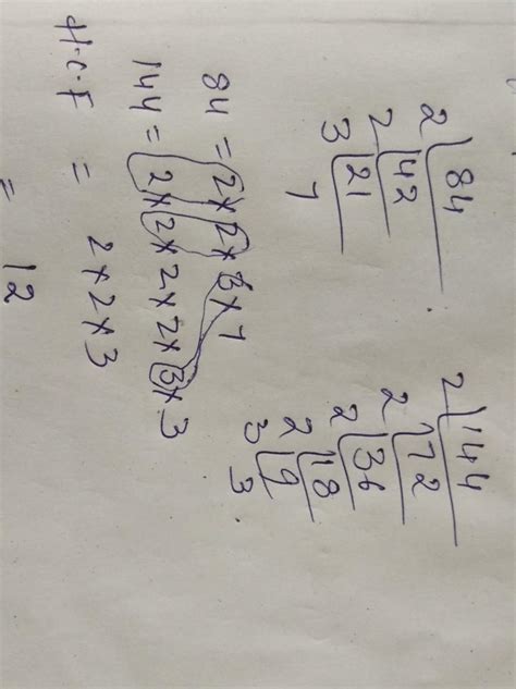 Find HCF of 84,144 by prime factorization method - Brainly.in