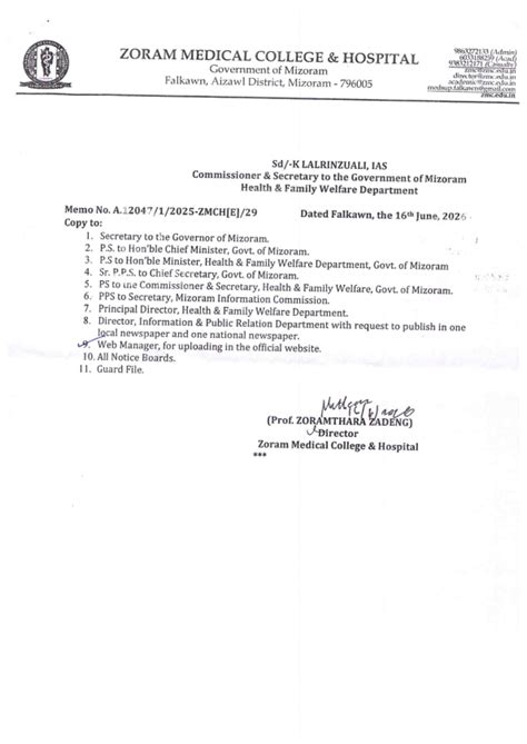 ZMC&H — Zoram Medical College & Hospital