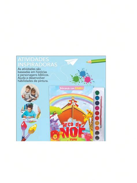 Book Playing With Watercolor Noah's Ark + Paint And Brush For Children ...