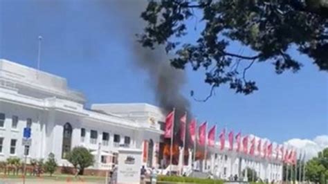 Protesters Set Fire To Australia's Old Parliament House