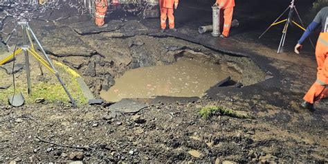 Cornelius roadway back open after crews fill large sinkhole