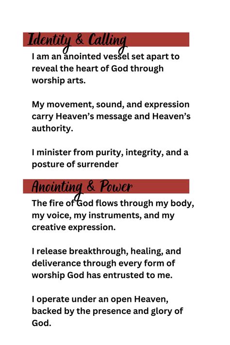 Worship Arts Ministry | Prophetic Declarations (PDF) - Payhip