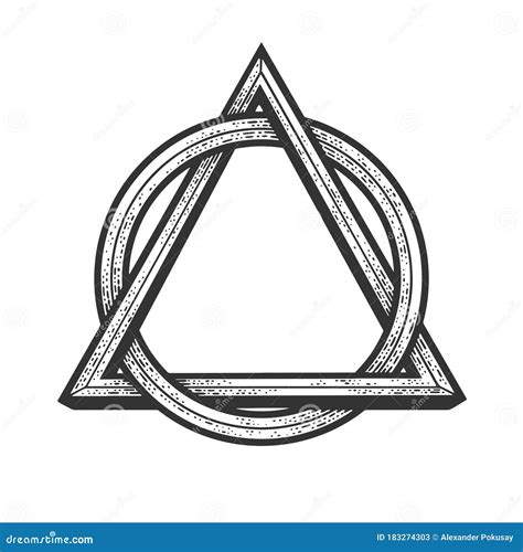 Circle in Triangle Sketch Vector Illustration Stock Vector ...