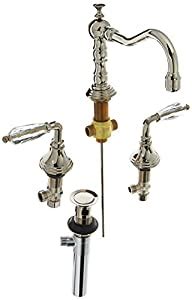 Jado 853/278/150 Victorian Widespread Lavatory Faucet, Crystal Levers ...