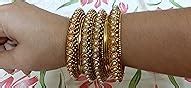 Buy Yellow Chimes Bangles for Women and Girls Traditional Gold Bangles ...