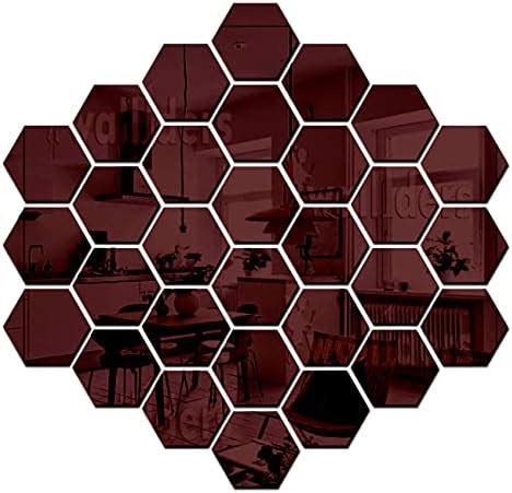 Buy Wall1ders Hexagon 30 Silver 10 Butterfly Hexagon Mirror Wall ...