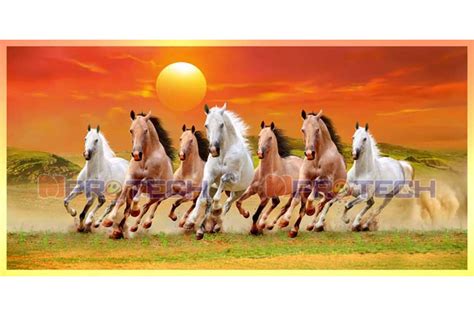 019 Best 7 running horse painting vastu horses wall canvas M