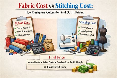 Fabric Cost vs Stitching Cost: How Designers Calculate Outfit Pricing