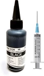 White Sky Compatible Refill Ink for HP Printer Black 100ml Bottle with ...