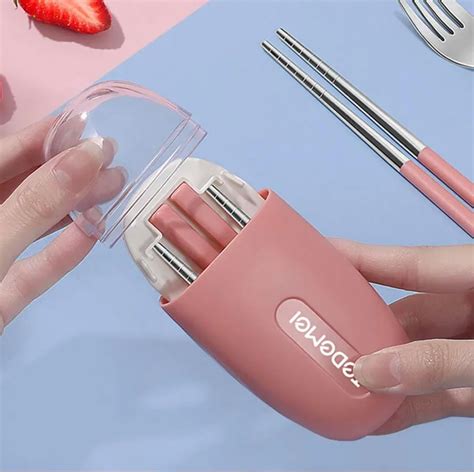 Rusabl Stainless Steel Cutlery Set (Pack of 5), Reusable Travel for ...