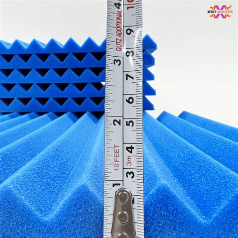 Wedge Acoustic Foam Panel 1" | 1x1 ft | European Blue – MMT Acoustix