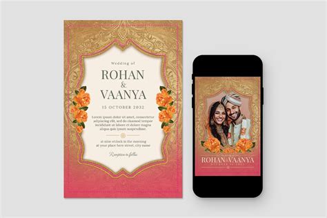 Indian Wedding Invitation Template - BrandPacks