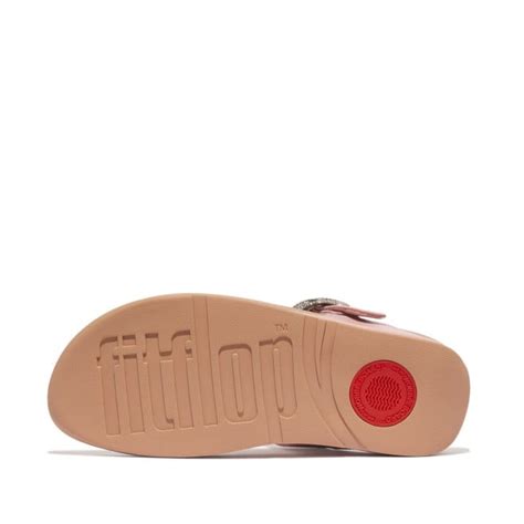 Buy Fitflop Lulu Crystal-Buckle Leather Toe-Post Sandals Online | SKU ...