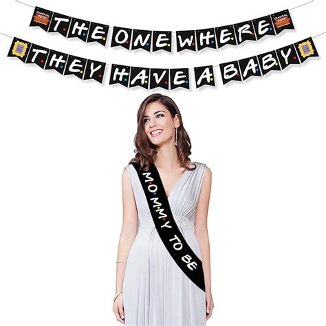 Friends TV Show Baby Shower Banner & Mommy to Be Sash Kit Friends Theme ...
