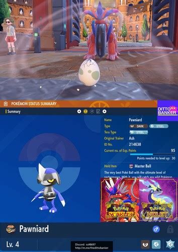 Buy Pokemon Scarlet/Violet SHINY EGG PAWNIARD ADAMANT 6IV Hatch Your ...