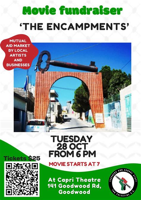 The Encampments screening and mutual aid market , Capri Cinema ...