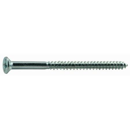 Midwest Fastener Wood Screw, #10, 3 in, Zinc Plated Steel Flat Head ...