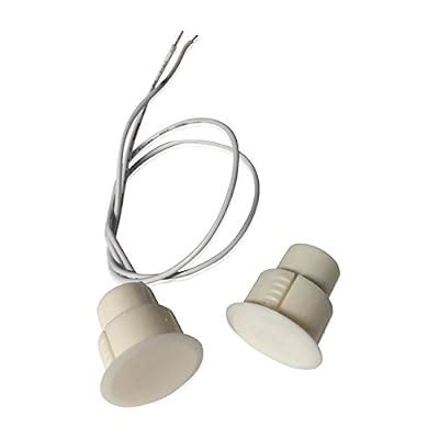 Panopticon Tech 1 pcs White Recessed Door Contacts NC Security Alarm ...